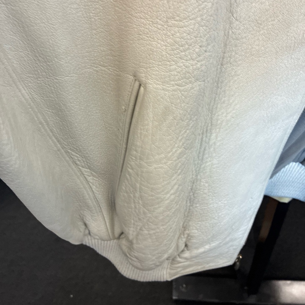 Vintage Pelle Pelle Men's Leather Jacket Size 50 Pre Owned Used Rare Cream Ivory - Picture 5 of 15